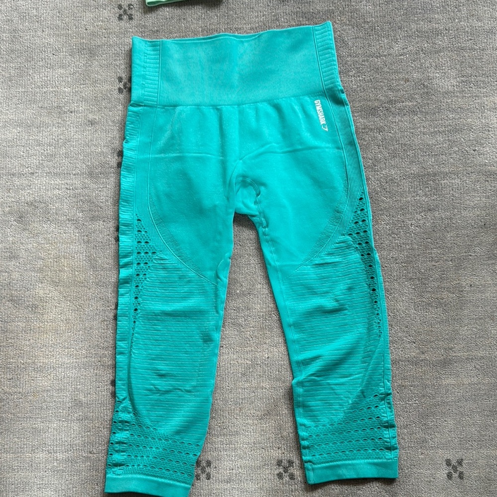 Active Wear Pants Set - Navy, Teal, Blue, Orange, Olive -4 GymShark & 1 Luluemon - Picture 4 of 7